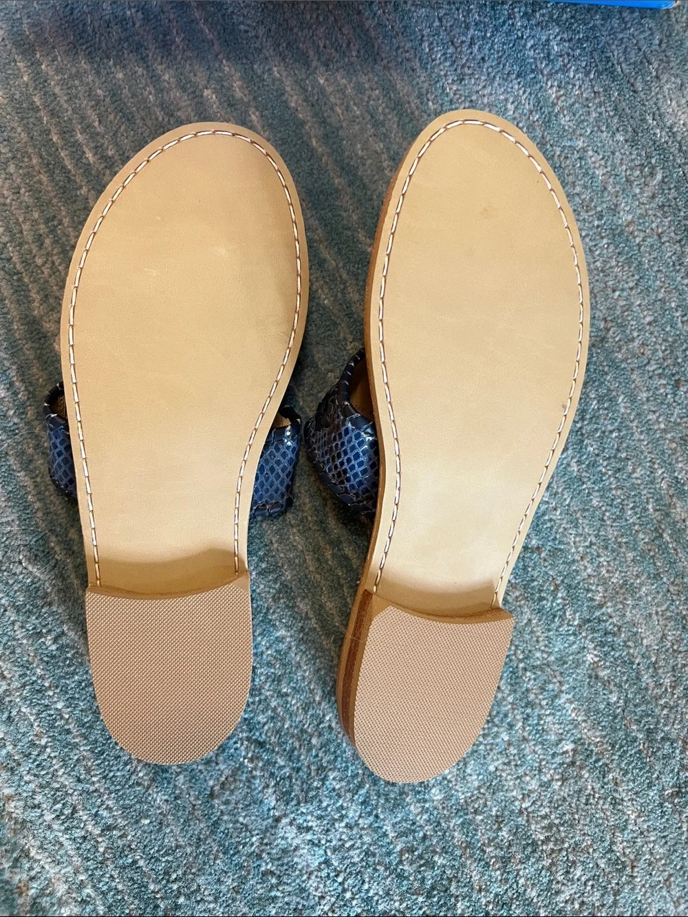 Jack Rogers Black Snakeskin-Texture Leather Sandals